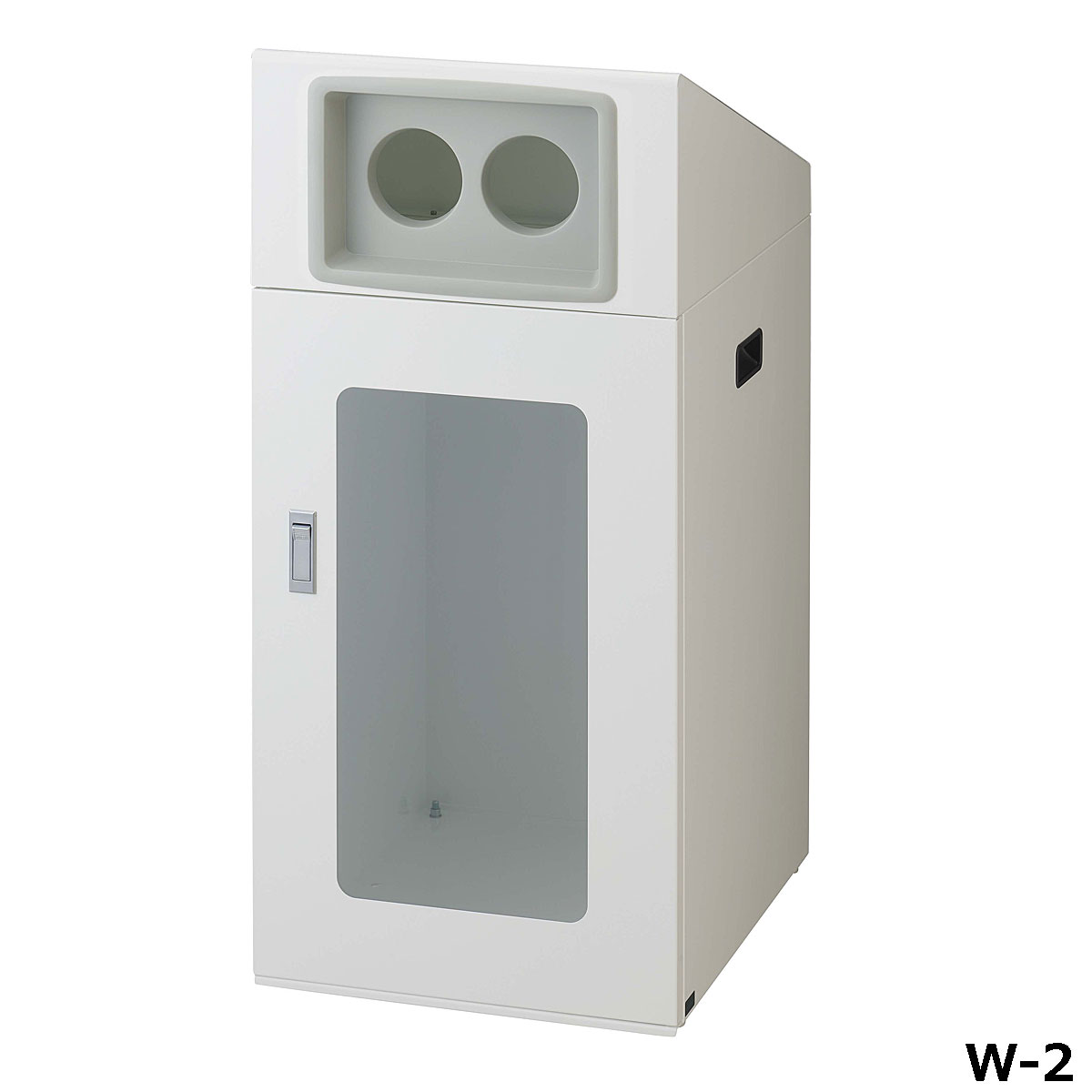 リサイクルボックスNTOS-90(視認性) W-2 W44&times;D52&times;H97cm 容量約120L YW-530L-ID【片面投入 アジャスター付き スチール製ボディ 分別シール付き 業務用分別ゴミ箱 屋外用 ショッピングセンター スーパー 山崎産業】｜ツインスターカンパニー
