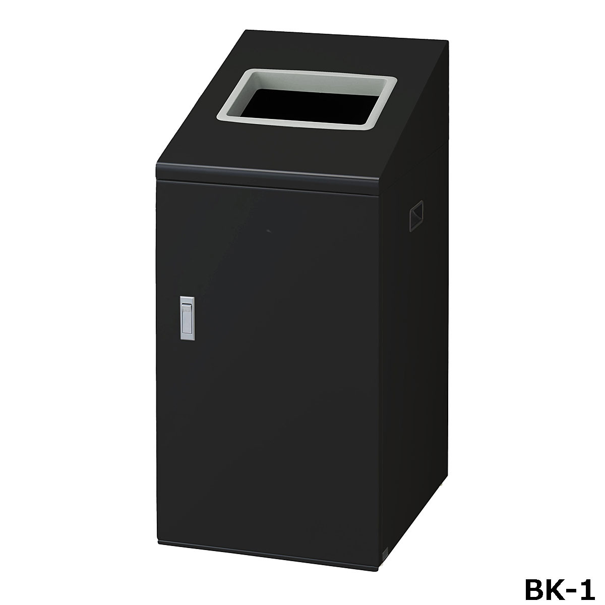 リサイクルボックスNTI-90 BK-1 W44×D52×H94.5cm 容量約90L YW-507L-ID【片面投入 アジャスター付き スチール製ボディ 分別シール付き 業務用分別ゴミ箱 屋内用 ショッピングセンター スーパー 山崎産業】