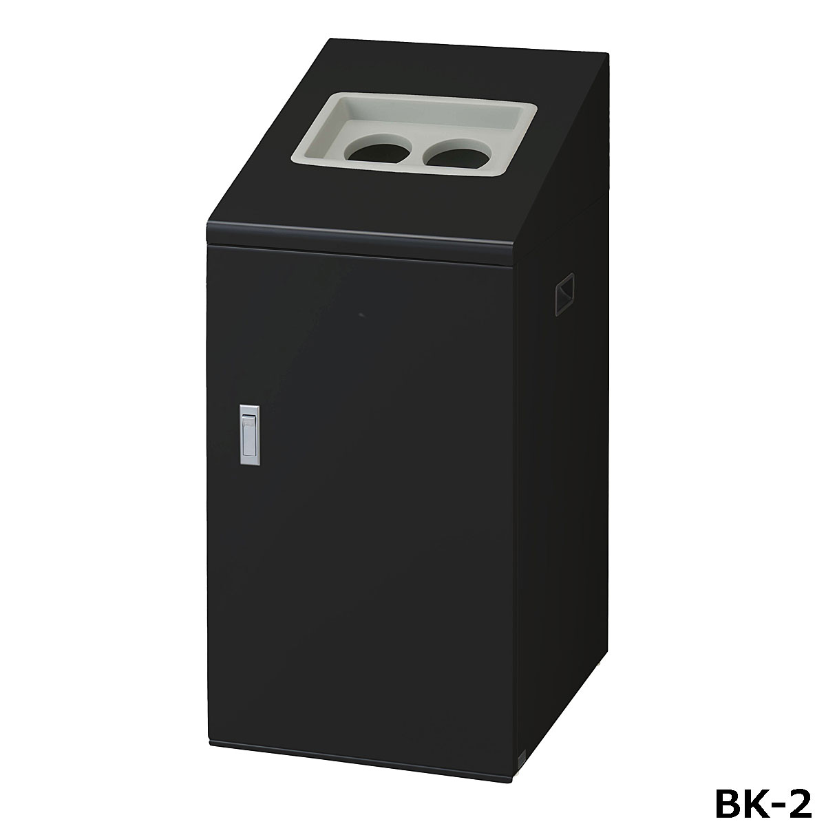 リサイクルボックスNTI-90 BK-2 W44×D52×H94.5cm 容量約90L YW-508L-ID【片面投入 アジャスター付き スチール製ボディ 分別シール付き 業務用分別ゴミ箱 屋内用 ショッピングセンター スーパー 山崎産業】|ツインスターカンパニー