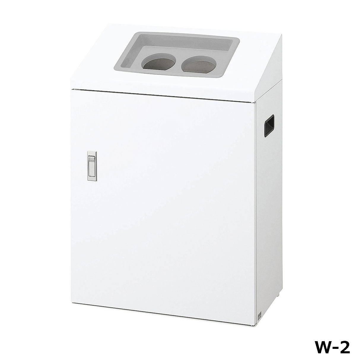 リサイクルボックスNYI-90 W-2 W56×D40×H90cm 容量約90L YW-538L-ID【片面投入 アジャスター付き スチール製ボディ 分別シール付き 業務用分別ゴミ箱 屋内用 ショッピングセンター スーパー 山崎産業】|ツインスターカンパニー
