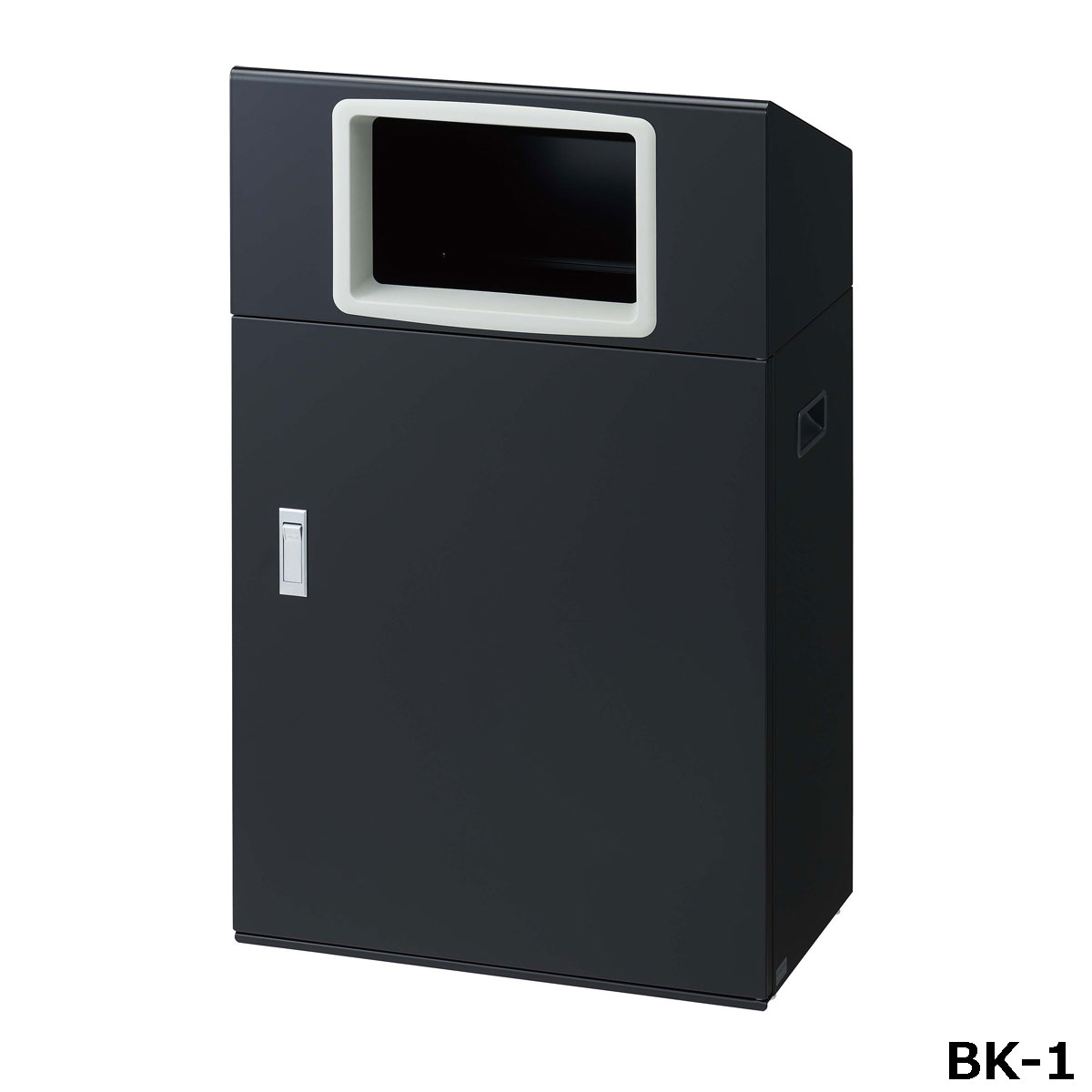 再利用ボックス席NYO-50 BK-1 W53×D30×H87糎 電気容量約50L YW-551L-ID【片面投じる アジャスター付き添い人  スチール写真製上半身 カテゴリー化判子付き添い人 御役目用カテゴリー化紙くずかご 室外用 買い出し真っただ中 百貨店 山崎工業】