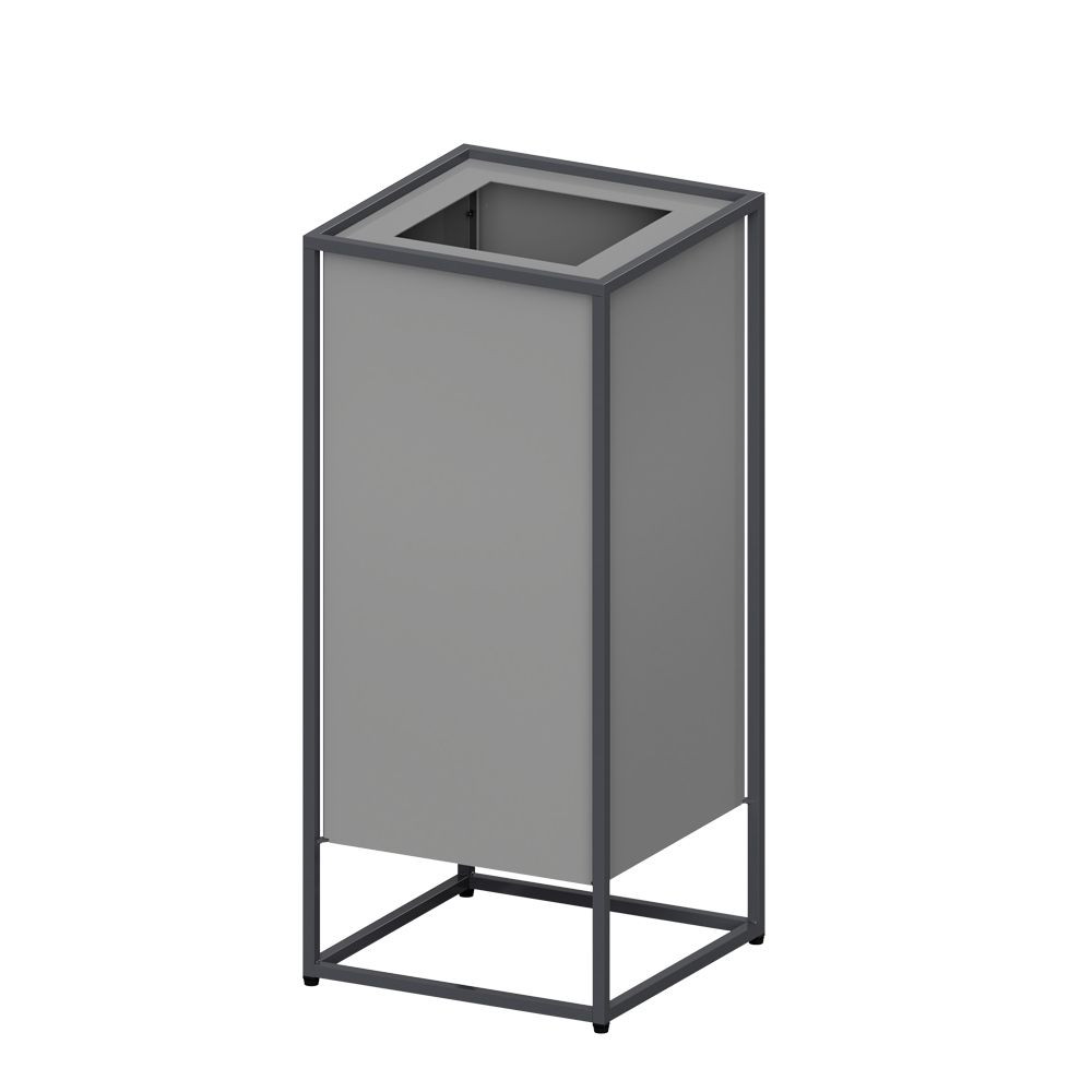 囲：屑入 分別表示あり W33×D33×H76cm 容量約53L【分別ゴミ箱 スチール製 業務用 屑入 小型 屋内用 オフィス 事務所 ミヅシマ】