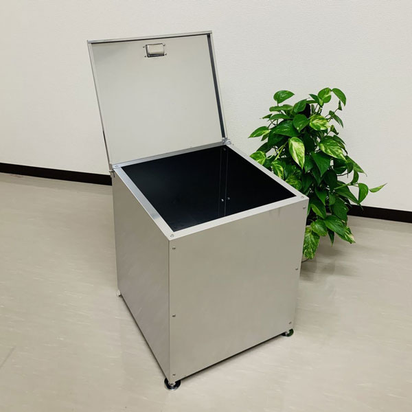 【完成品】ゴミBOX SH-45 ワンニャンカアlittle ステンレス製NSSC FW2 W45×D45×H55cm 45L 45Lごみ袋×約1個分【家庭用大型ゴミ箱 家庭用ゴミステーション 大型ゴミステーション 屋外大型ゴミ箱 屋外用大型ゴミステーション 家庭用】