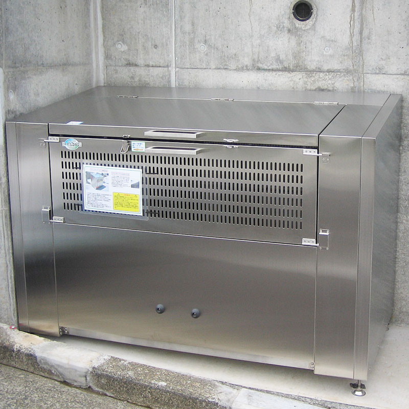 アースボックスEMD-6 完成品 ステンレス製 W150&times;D70&times;H100cm 800L 45Lごみ袋&times;約18個分【業務用大型ゴミ箱 ゴミステーション ダストステーション 屋外 大容量 アパート マンション 町内会 自治会】｜ツインスターカンパニー