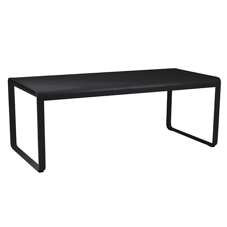 ベルビテーブル90×196/42リコリス 幅196cm×奥ふかさ90cm×高さ74糎【FERMOB 4本脚 角型 屋内 露天 室内 回廊 御膳上等インポート調度品 屋根裏部屋 運動場 エントランス状態 溜まり場 園地早見表】