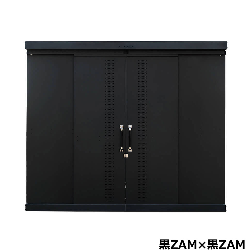 NALつづき物 五分五分戸 黒ZAM NAL-BZ-2512 W250×D120×H200糎 15～30一門用【大型紙くずかご ゴミステイション ゴミ蔵入り アパルトマン 大型営利主義創立 独立独行会 町内会】