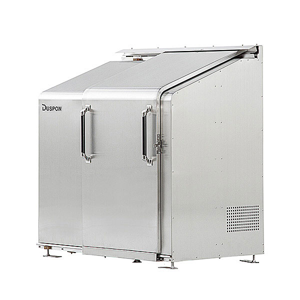 スライドダスポン H-Type(片開き扉) ステンレス鋼 SD-1670 W157×D70×H120糎 1120L 45Lくず物袋×約25個分【大型紙くずかご ゴミステイション ゴミ積もり積もる蔵置き 商業主義創業 執務室 難民キャンプ場】