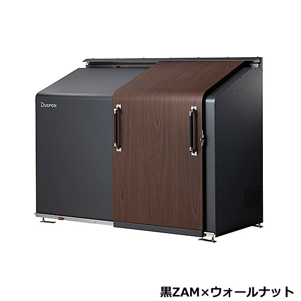 スライドダスポン H-Type(片開き扉) 黒ZAM SD-BZ-1690 W160×D90×H140珊 1760L 45Lくず物袋×約38個分【大型紙くずかご ゴミステイション ゴミ寄せあつめる庫入れ 営利主義併設 事務室 難民キャンプ場】