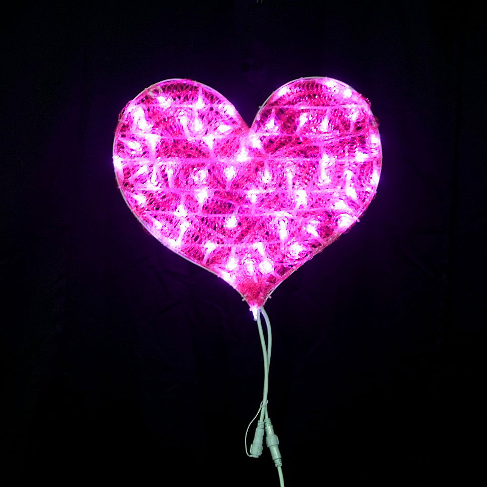 2Dモチーフ クリスタルハート L2DM406【コロナ産業 イルミネーション モチーフ LED 照明 ライト ガーデン装飾 ハート】