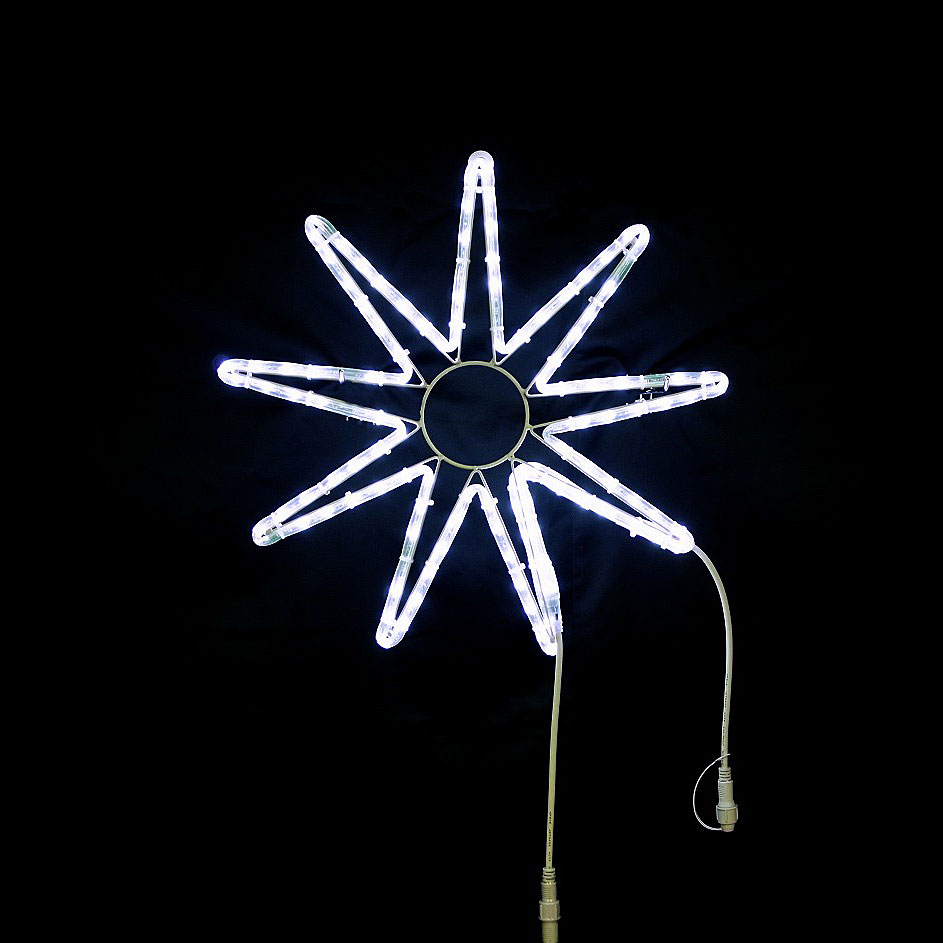 2Dモチーフ フラッシュブライト 白 L2DM520-W【コロナ産業 イルミネーション モチーフ LED 照明 ライト ガーデン装飾 スター 星】｜ツインスターカンパニー