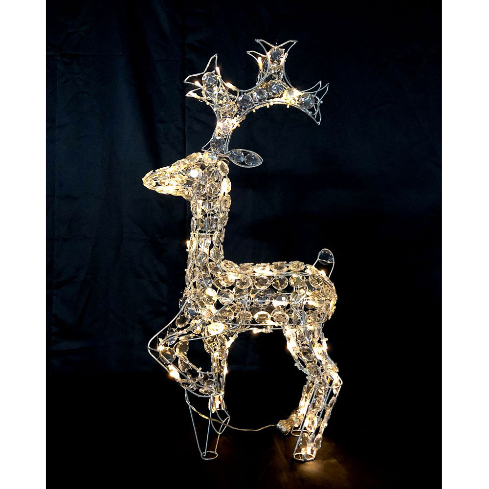 3Dモチーフ リトルクリスタルトナカイ 電球色 L3D366-D【コロナ産業 イルミネーション モチーフ LED 照明 ライト ガーデン装飾】