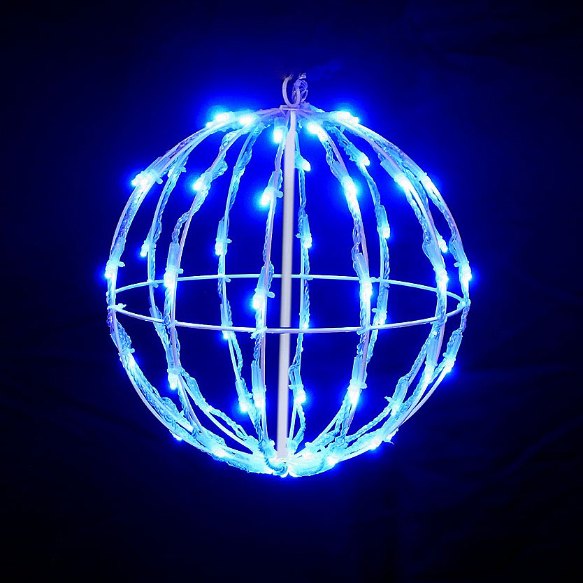 3Dモチーフ ラインボール NEWバージョン 30cm 青 L3D906A-B【コロナ産業 イルミネーション モチーフ LED 照明 ライト ガーデン装飾 ラインボール】