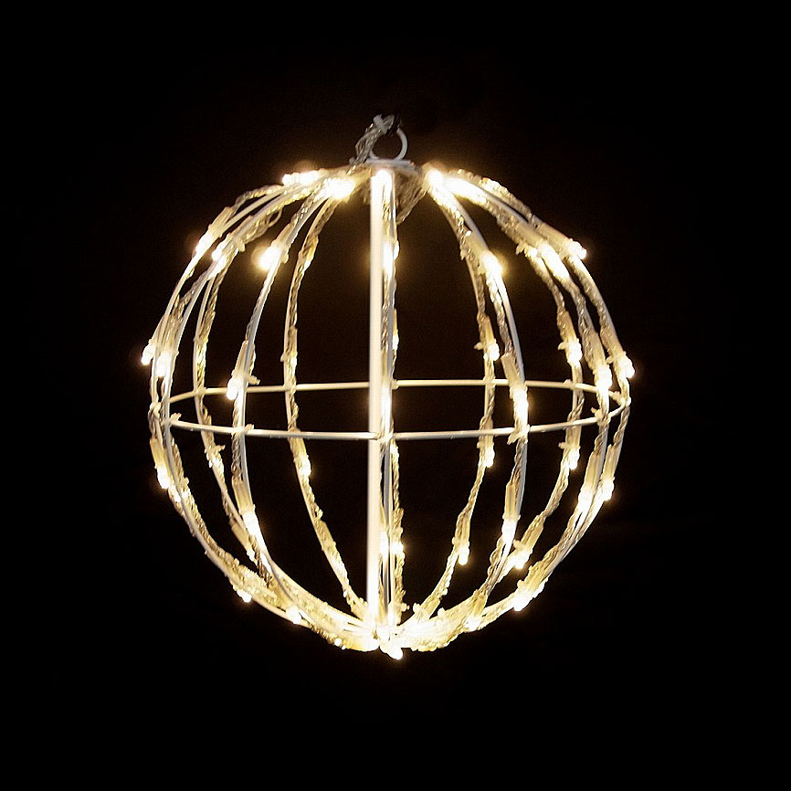 3Dモチーフ ラインボール NEWバージョン 30cm 電球色 L3D906A-D【コロナ産業 イルミネーション モチーフ LED 照明 ライト ガーデン装飾 ラインボール】