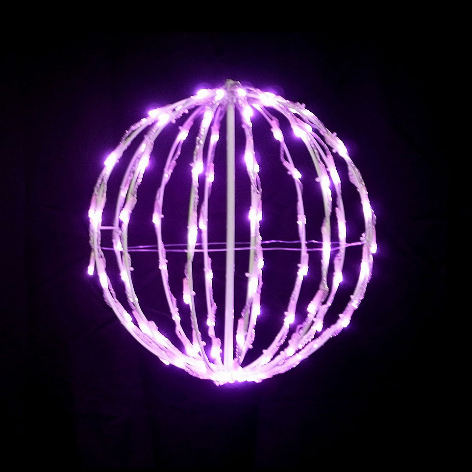 3Dモチーフ ラインボール NEWバージョン 40cm ピンク L3D907A-P【コロナ産業 イルミネーション モチーフ LED 照明 ライト ガーデン装飾 ラインボール】