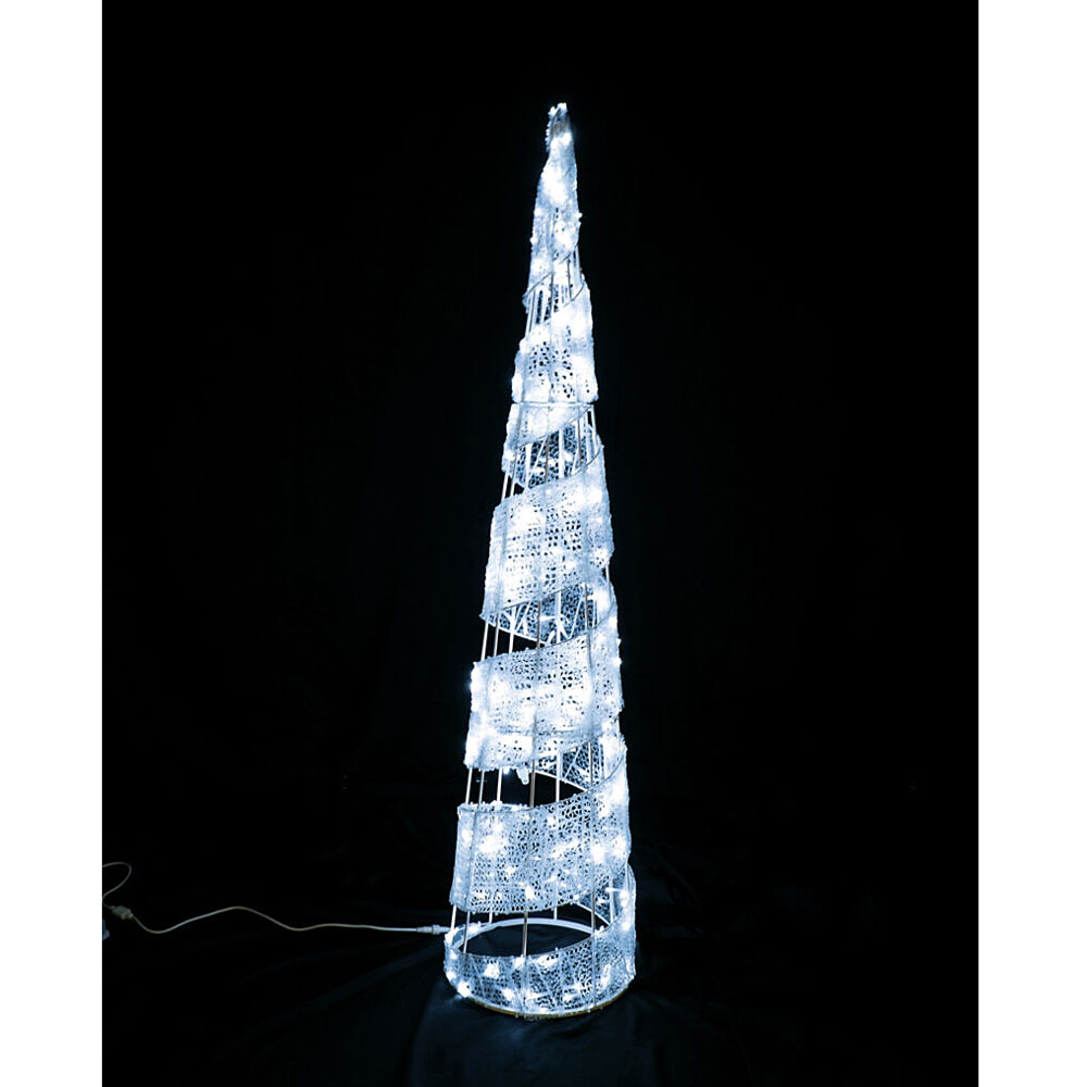 3D主題 渦巻き玉蜀黍170糎 白 L3D910-W【コロナ工業 照度 主題 LED 点火装置 点火装置 苑地かざり付ける】
