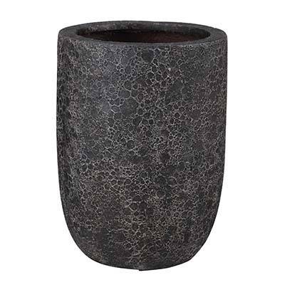 ラヴァライト トールラウンド ブラック 32cm 1個セット EB-VL3245BK 8935078022574【ガーデン プランター ポット 鉢 おしゃれ 庭 店舗 園芸 インテリア エクステリア グリーンポット】|ツインスターカンパニー