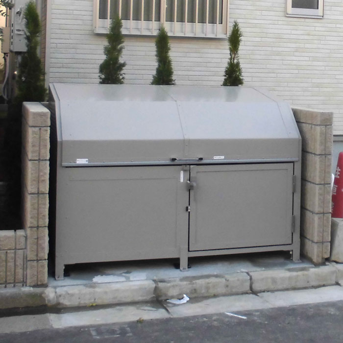 ゴミステーション ゴミ箱くん BH-18 幅180×奥行90×高さ110cm 1420L 45Lごみ袋約31個 約20世帯【大型ゴミ箱 ゴミステーション アルミ製 ゴミ箱 町内会 自治会 マンション アパート カラス 鳥 対策】