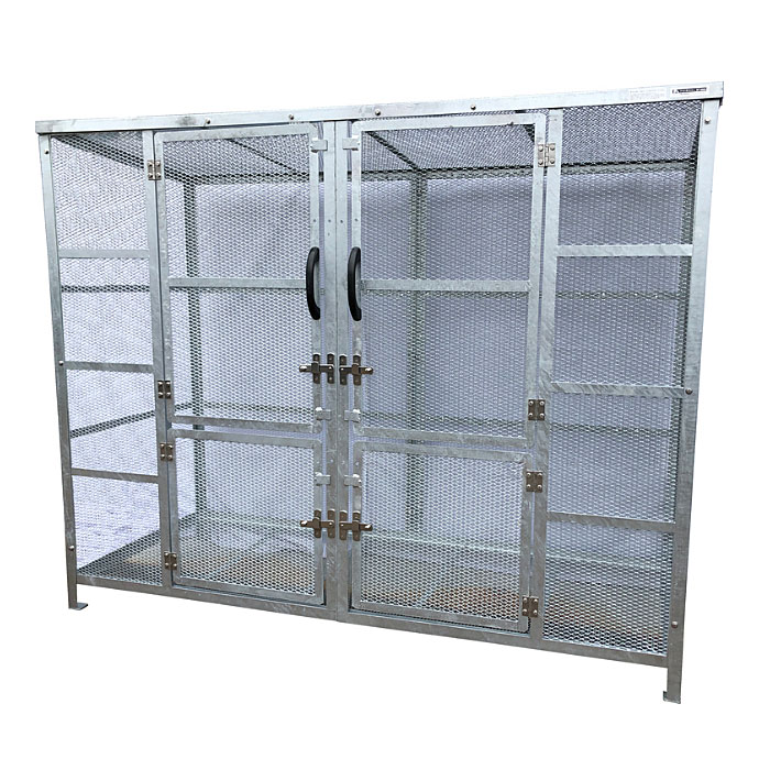 【法人宛専用】ジャンボメッシュST-3000(ST3000) お客様組立品 W225×D90×H180cm 3400L 45Lごみ袋約76個【配送先名に会社名や店舗名必須・個人名のみ配送不可 業務用 大型ゴミ箱 ゴミステーション 大容量 マンション 町内会 自治会 カラス カイスイマレン】