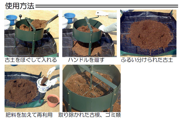 楽天市場 ロータシーブ 回転式古土分別器 124 ガーデン ガーデニング 園芸用品 農業 花 庭 土 用土 ふるい クレイジーブラック