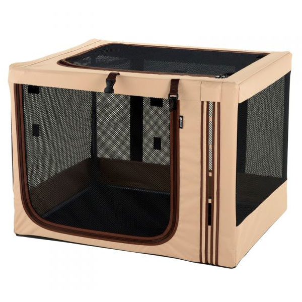 法人宛専用 配送先名に会社名や店舗名必須 個人名のみ配送不可 たためる3wayペットケージ 760 ブラウン 犬 猫 超小型犬 小型犬 中型犬 ケージ 持ち運び 折りたたみ リッチェル Sermus Es