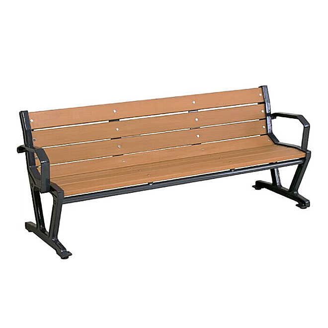 JAベンチ JA-1A 1800 肘付・中肘なし W190×D58×H77cm BC3063180【肘付 中肘なし 背もたれ付き 屋外用 ガーデンベンチ 業務用ベンチ 公園 パーク 組立品 テラモト】|ツインスターカンパニー