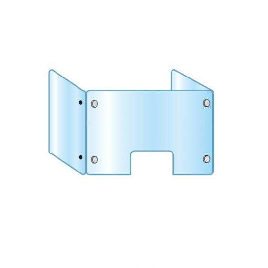 アクリルパーテーション三面タイプ窓付 600×900×450 APT3F-M600X900X450【W900×H600mm×1枚＋W450×H600mm×2枚 開口部H200×W300mm コの字型 感染症対策 受付 卓上 常磐精工】 22,115円
