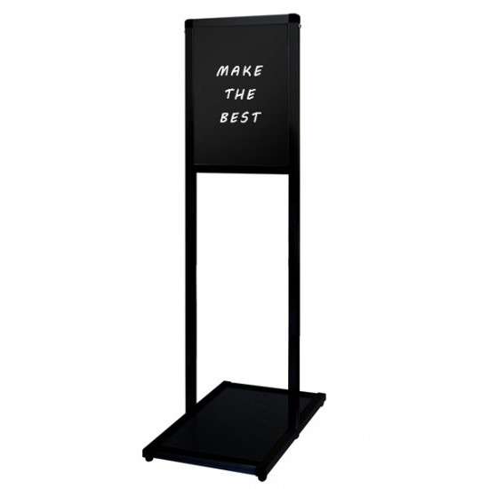ブラックバリウスメッセージスタンド ブラックボードタイプ A3縦 BVAMSBB-A3T【W333×D460×H1210mm 片面 ホワイトボード マーカーボード 磁石使用可 マグネット使用可 屋内用 常磐精工】