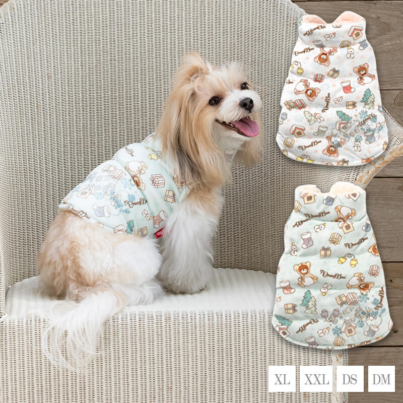 くまプリントふわふわコート Xl Xxl Ds Dm Crazyboo クレイジーブー 犬服 ドッグウェア トイプードル チワワ ポメラニアン Cb21aw Cdm Co Mz