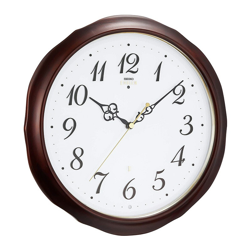 新品★SEIKO EMBLEM★掛時計 HS548B★セイコー エムブレム SEIKO EMBLEM（セイコー エムブレム）薄型電波掛け時計 HS548B 茶