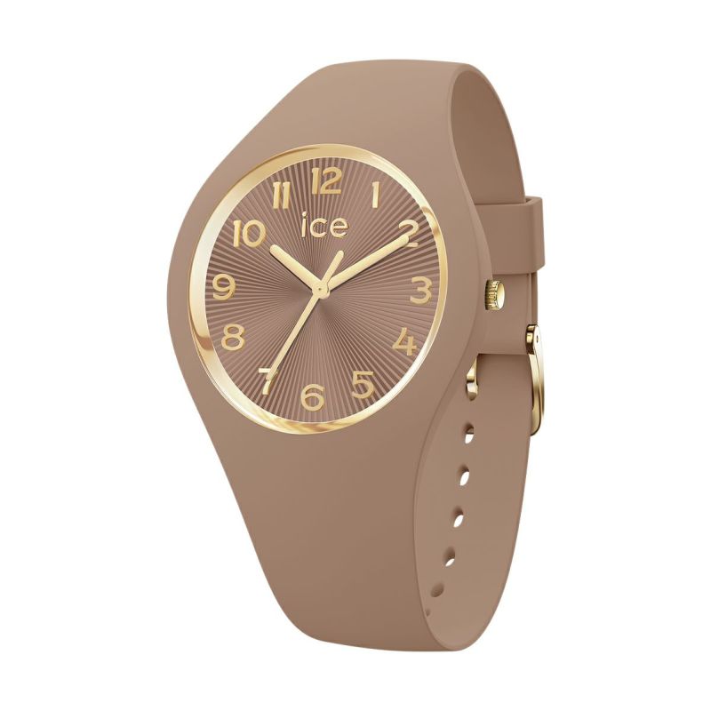 [ICE-WATCH] アイスウォッチ ウオッチ ICE CHAMPAGNE スモール＋ 025252 ＜ ユニ一発やる メンズ レディース モカ 定まり代わりになる店 ケイ素樹脂 雨合羽 3針 37粍 10空圧雨合羽 ＞