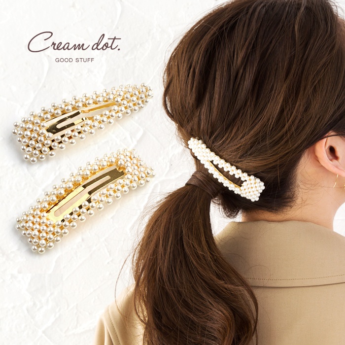 Hairpin Three Pin Pearl Gold Hair Accessories Metal Refined Arrangement Barrette Size Grain パッチン Summary Dressing Wedding Invite Accessories Adult