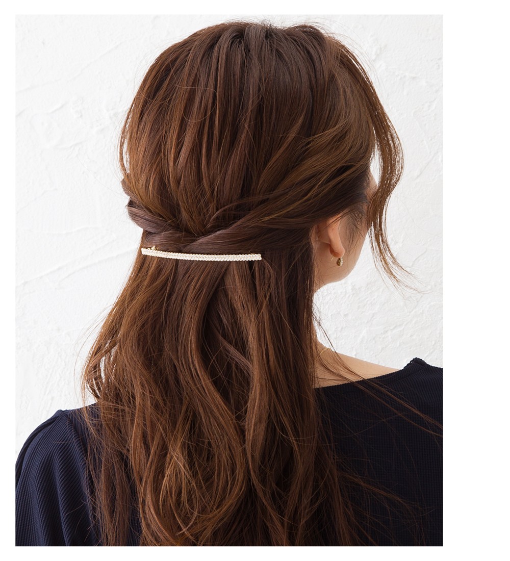 楽天市場 ゆうパケット送料無料 バレッタ シンプル ヘアクリップ くるりんぱ 大きめ ヘアクリップ 大きめ ヘアアクセサリー 結婚式 大人 上品 エレガント 華奢 シンプル お呼ばれ パーティー 二次会 ゴールド Cream Dot