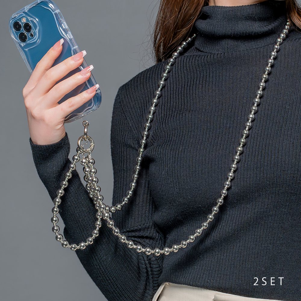 楽天市場】スマホショルダー ストラップ ショルダー メタル チェーン