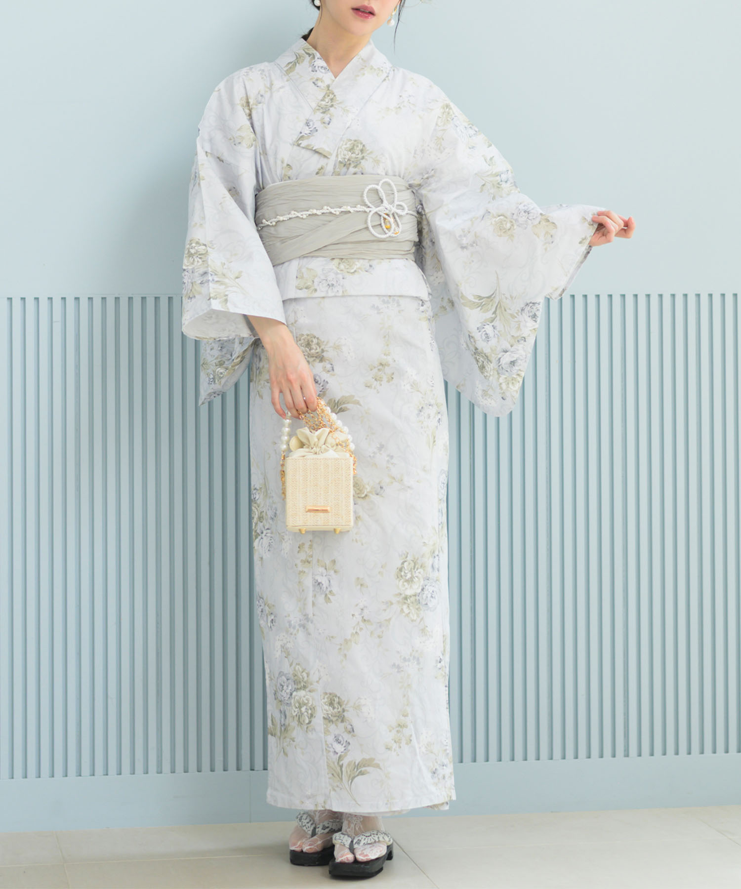 楽天市場】【1人で 簡単着付け 下駄付き 5点セット 】 CELEN 浴衣 高