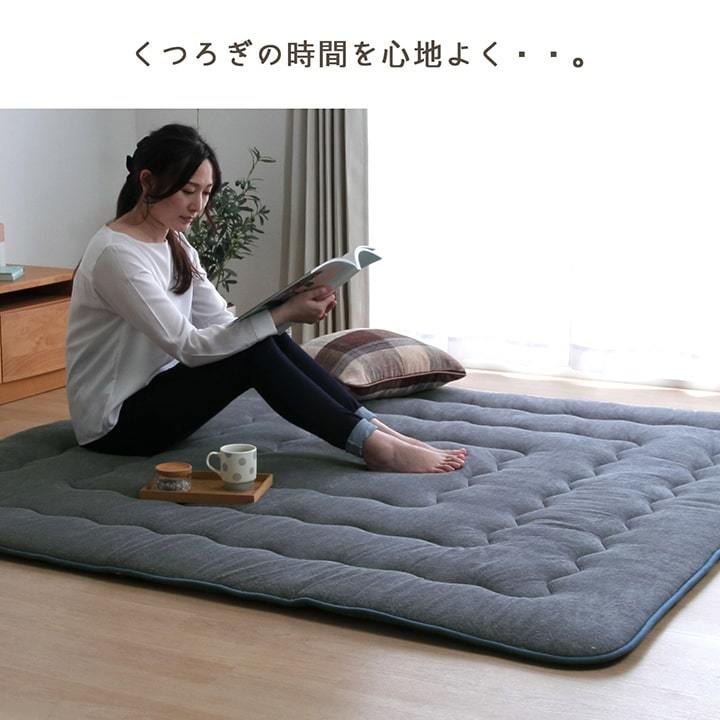 完売 6023639 : 約190×240cm ベージュ さらさらパイル仕様6層タイプ 長方形 敷き布団 ボリューム ラグ イケヒコ - 子供用寝具、 布団