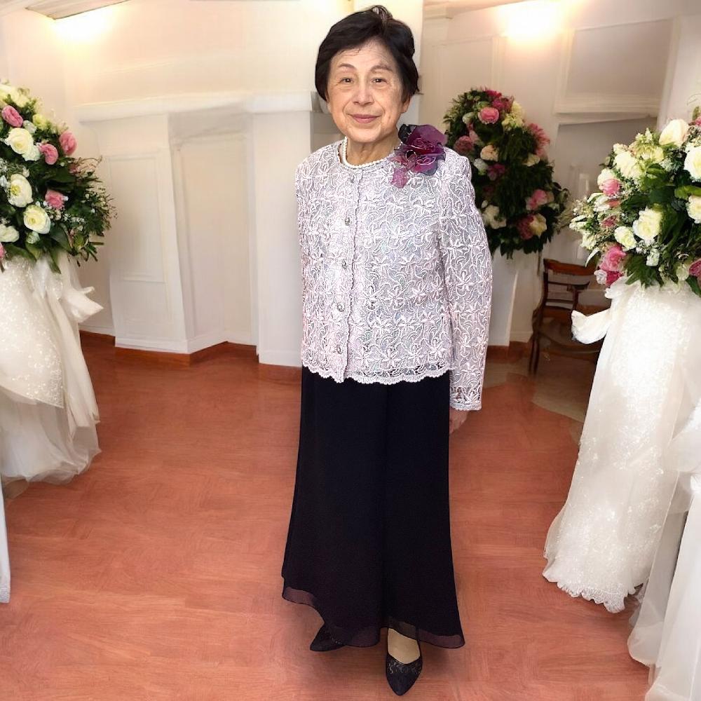 【賃貸】御祖母ちゃん賃貸御召しもの低身の丈7号S～9号Mおばあ様 細身で小っちゃいな御祖母ちゃん様の御召しもの。背の小っちゃい御祖母ちゃん様御召しもの書き割り【フランソワサクラ色上衣＋クラリネット御召しもの】フォーマルドレス  賃貸御召しもの お御祖母ちゃん御召しもの 70代 80代 90代 孫御芽出度のお呼ばれ