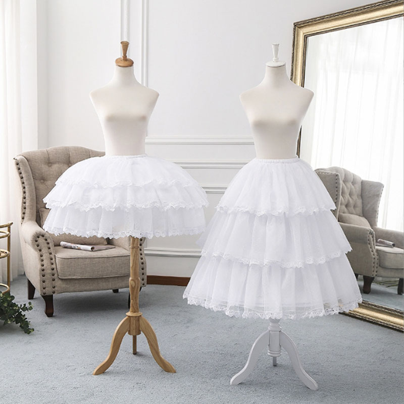 パニエ ロリータ 2本ワイヤー 調整可能 50cm 60cm 70cm ゴスロリ ソフトチュール Lolita ホワイト コスチューム ボリューム ゴムウエスト 普段使い 萌え萌え 柔らかい 骨あり ふわふわ カワイイ お姫様 ウェディング バレエ