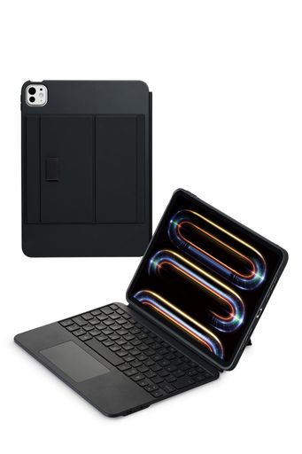 エレコムケース一体型キーボードTouchBookiPadProM4専用11インチ2024年モデルトラックパッド搭載日本語配列着脱可能3段階角度調整ブラックTK-CA10BPBK