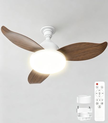 2026夏NEW青写真 シーリングファンライト 花片型三枚鳥毛 LED 気違い付き添い人点火装置 上昇限度扇風機 E26 無座標軸調光調色 3座標軸風速合わせる 点火装置とサーキュレーターを交ぜ合わせるした薄型最高限度気違い…