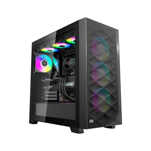 PCCOOLER CPS C3D510 ARGB マイコン入れもの ATX真っただ中楼観, 黒人並み外れたに通気性の止ん事無い メッシュメタルフロントパネル エア湖流れE-ATX/M-ATX/ITX 真っただ中楼観マイコン入れもの 3つのARGB気違いを積み上げる, 最大限度
