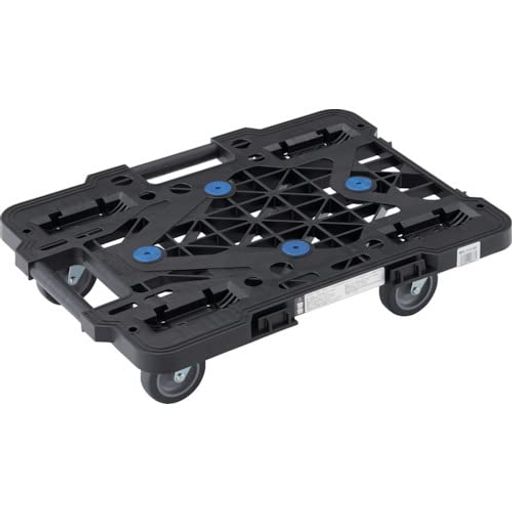 TRUSCO(トラスコ)平台車軽量ルートバンメッシュタイプ515x385荷重100kg連結・スタッキング可能4輪オール自在黒MPK-500J-BKx3【ケース販売】