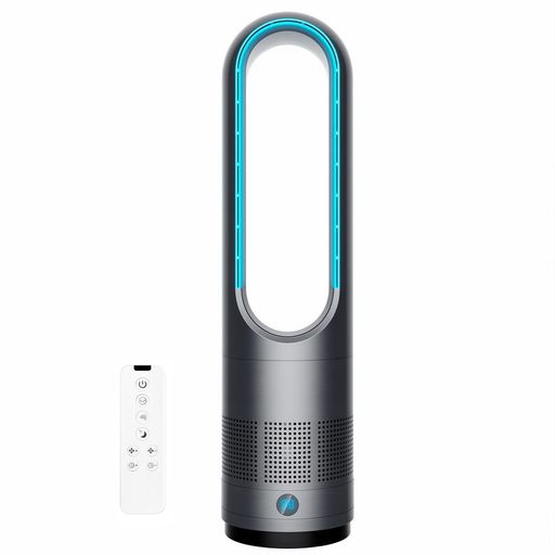 Fyzufタワーファン【羽根なし&DCモーター&電気代大幅節約】扇風機リビング扇風機サーキュレーター羽根なし扇風機DCモーター静音運転8段階送風微風強風大風量100°左右首振り9H切タイマー…
