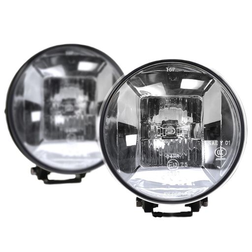 IPFフォグランプハロゲンH3丸形直径166mm3200K純正色12V用2個セットハイブリット配光(ドライビング&スポット)クリアレンズオフロードS-9682