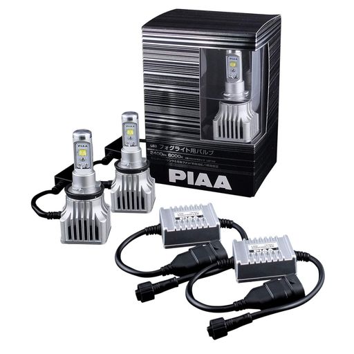 PIAA(ピア)LEDフォグライトバルブ2400lm6000KH8/H11/H16ホワイト12V16WLEF102【簡単取付】