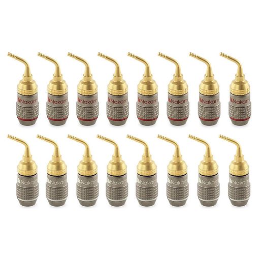 NakamichiFanLockExcel続きもの24k金メッキ2粍ピンプラグバナナスプリングクリップコネクター用10AWG-18AWGゲージ大きさ4粍金棒引きアンプリファイアーHi-Fiステレオホームシアターラジオ