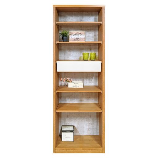 【完成品】書棚本棚完成品組み立て不要薄型本棚スリムオープンラック棚可動棚木製幅60cm奥行30cm高さ180cmルーベルト(本体ナチュラル)NAハイタイプ 24,129円