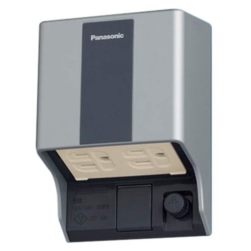 パナソニック(Panasonic)スマート接地防水ダブルコンセントアースターミナル付露出・埋込両用ホワイトシルバーWK4632S