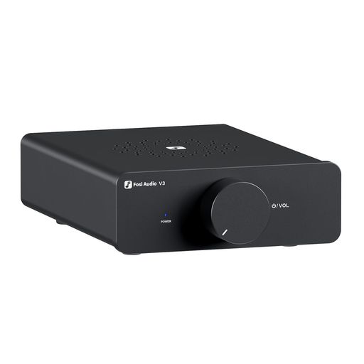 FosiAudioV3Hi-FiパワーアンプTPA3255クラスD300Wx2アンプ2.0チャンネルオペアンプ切替可ステレオミニ小型D級統合デスクトップデジタルアンプ家庭用オーディオ本棚式パッシブスピーカー適用