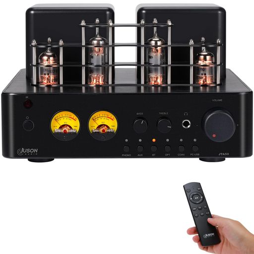 Juson Audio JTA50 真空管ぞうふくき チューブアンプエントリーレベルの高忠実度増幅器、BT 5.0、リモコン、AUX、COAX、蓄音機、USB入力、サブウーファ出力、ターンテーブル2.1 CH｜クリエイトラボ