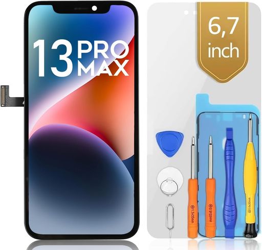 bokmanforiPhone13ProMax液晶ダイアログボックスFHD見せびらかす画面取りつくろう取り替えっこ取りつくろう一揃いの道具+保護すること写真フィルム+雨合羽消印付き添い人(6.7in)